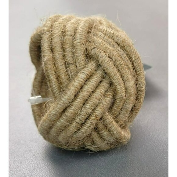 Napkin Rings 2 inch Brown Woven Natural Tan Set of 5 NWT  JH1826 - Picture 3 of 3